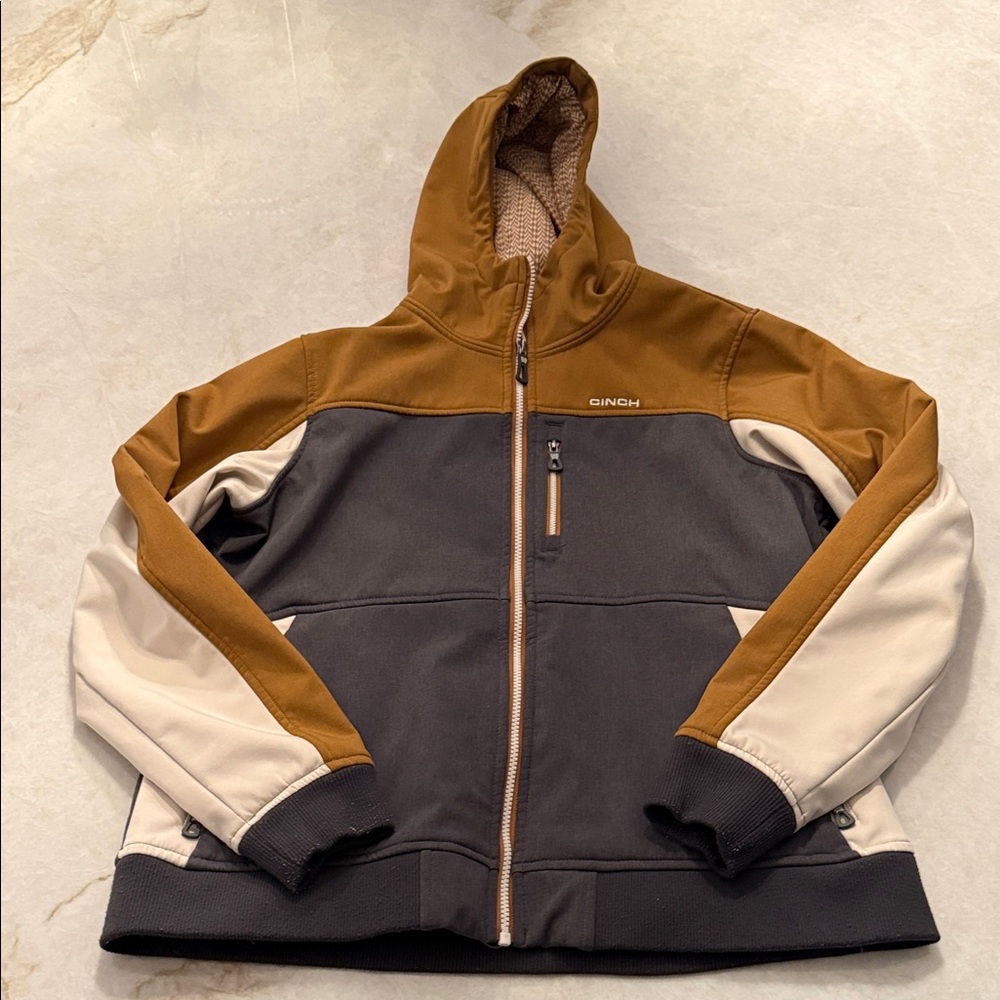 Cinch Kids Brown, Grey, and Cream Western Jacket